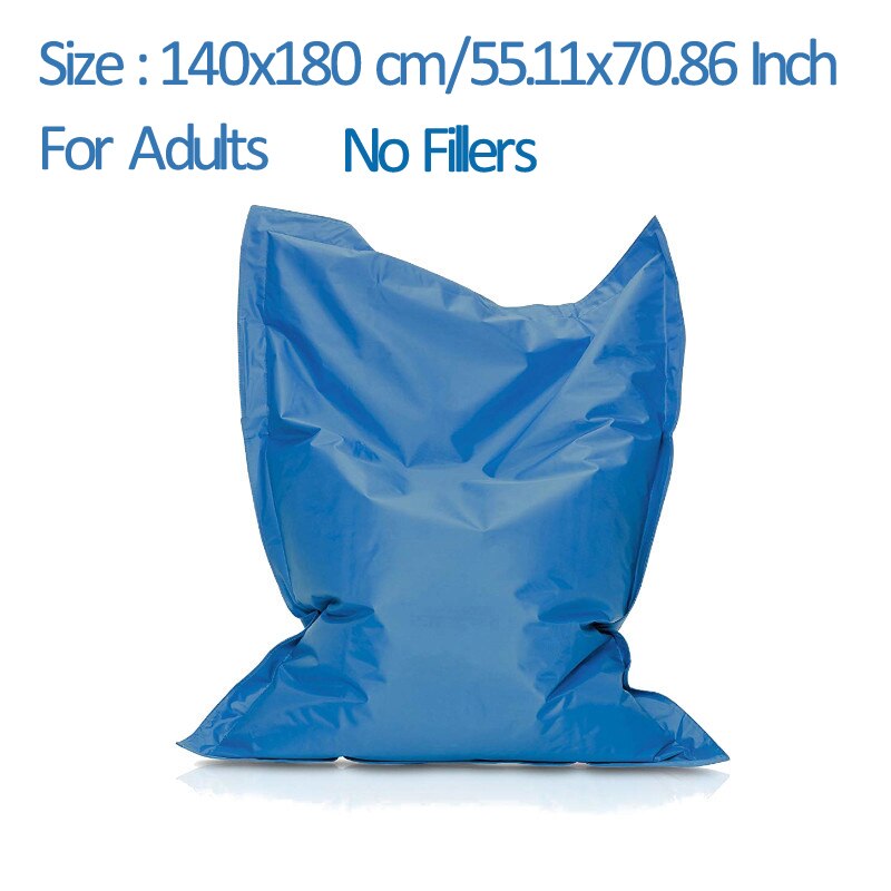 SHBHWS Luxe Faux Suede Bean Bag Lounger Cover Geen Vuller Binnen Voor