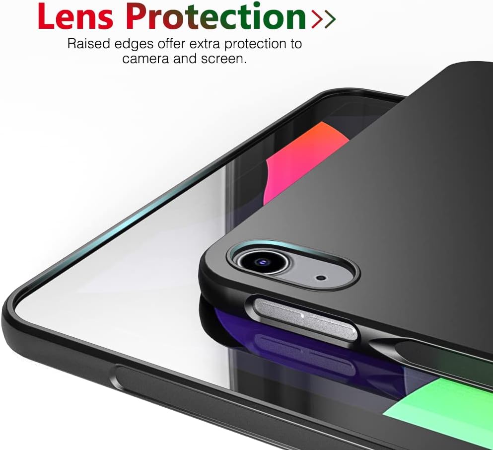 Siliconen Tablet Case Voor Ipad Air 5 4 Mini 2 3 4 10th 5 6 7 8 9 Gen Pro 11 12.9 13 2024 Flexibele Zachte TPU Black Shell Achterkant