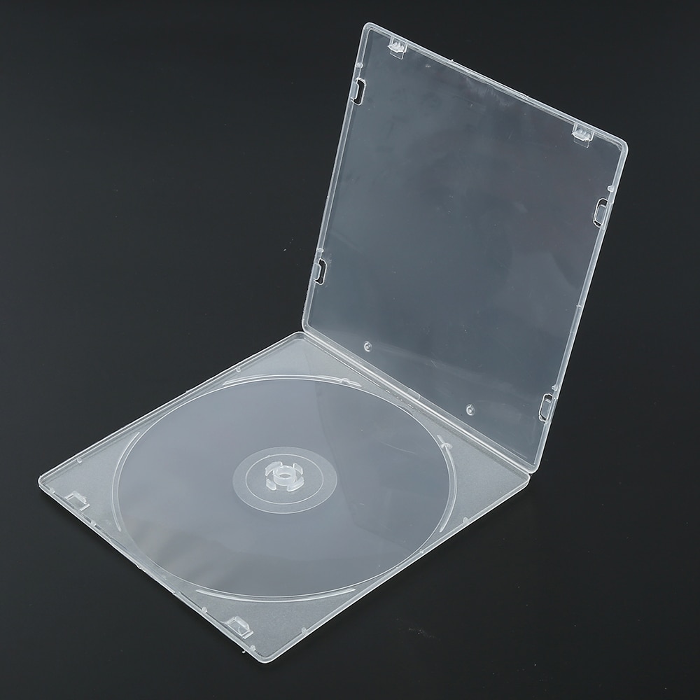 1Pc Plastic CD Gevallen Opbergdoos Transparant Clear CD DVD Gevallen Hard Organizer Met Cover