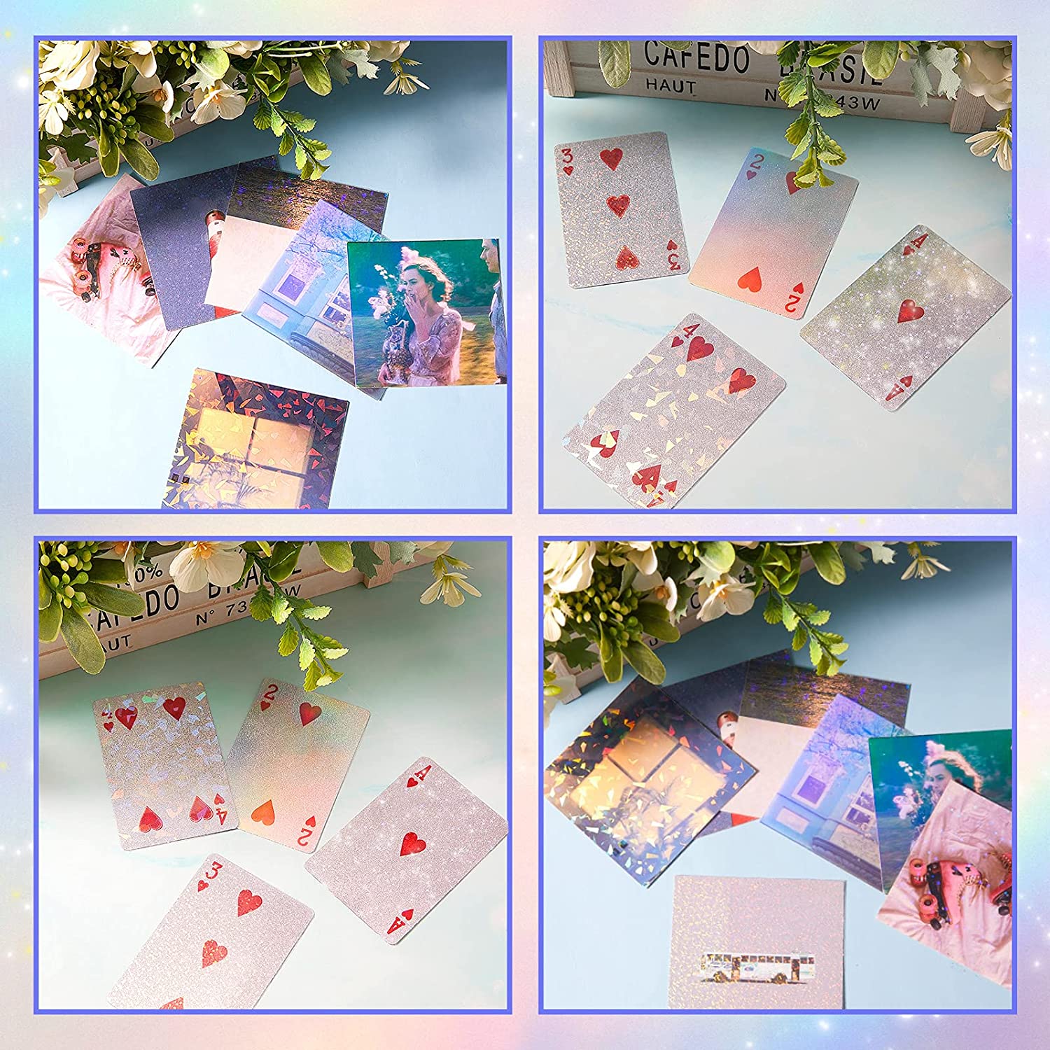 10/20/30/40/50/100 Sheets Holographic A4 Pirnting Paper Printable Vinyl Sticker Paper Adhesive Self-copying Paper Waterproof