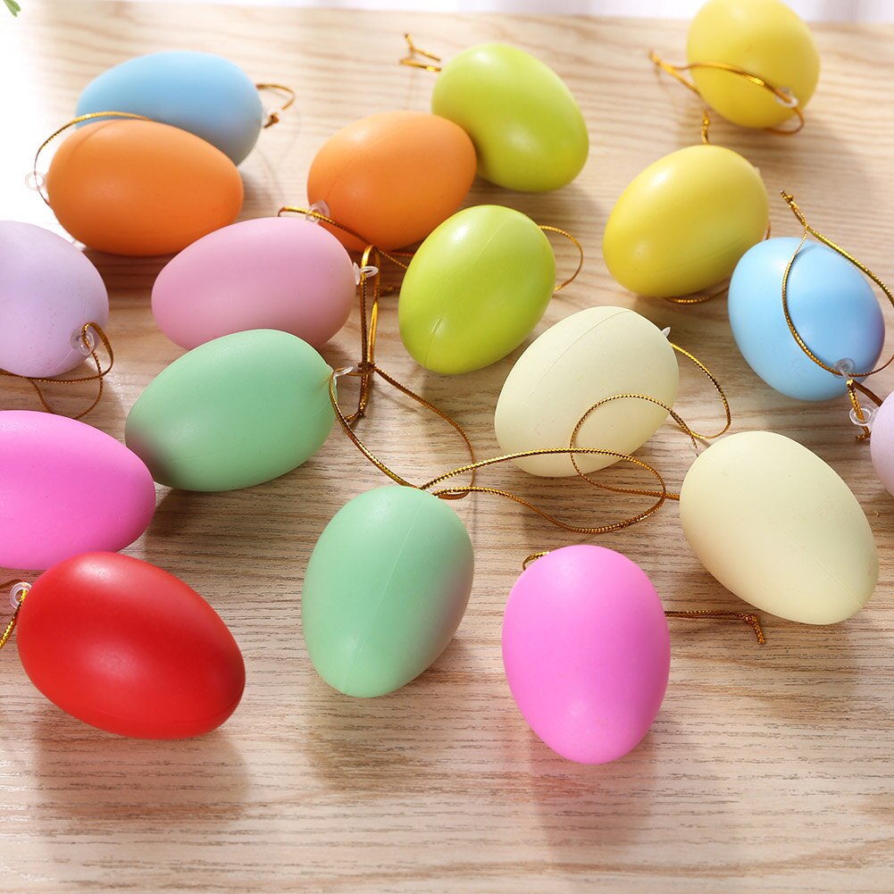 20Pcs Elektronische Kids Ouder-kind Interactie Speelgoed Plastic Diy Happy Paaseieren Kleuterschool Handgemaakte Geschilderd Hanger Speelgoed