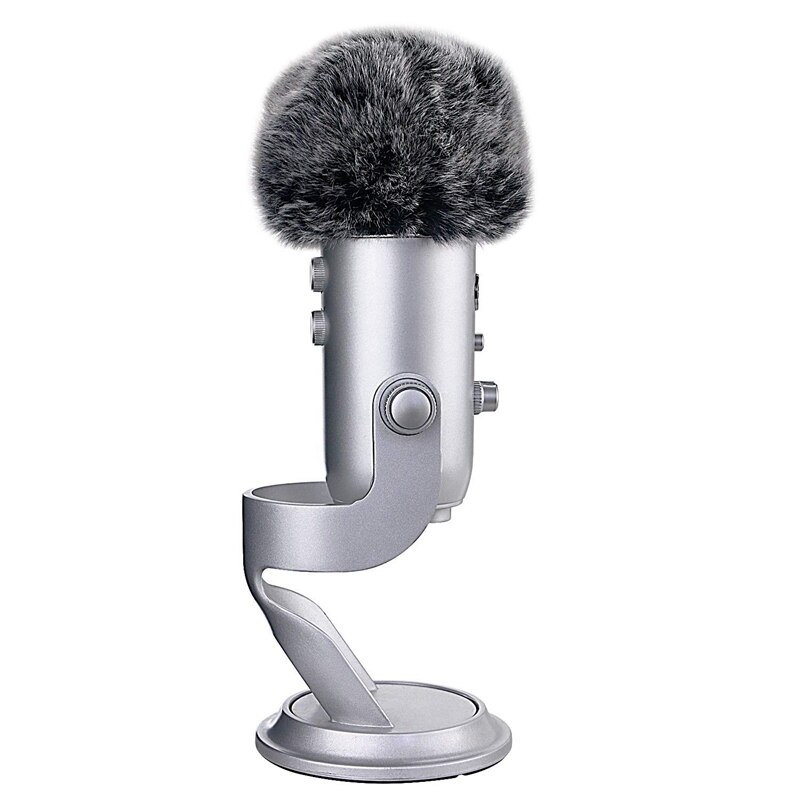 Microfono peloso parabrezza-Mic vento coperchio filtro in pelliccia venire copertura in schiuma per blu yeti, blu yeti pro microfono a condensatore Usb