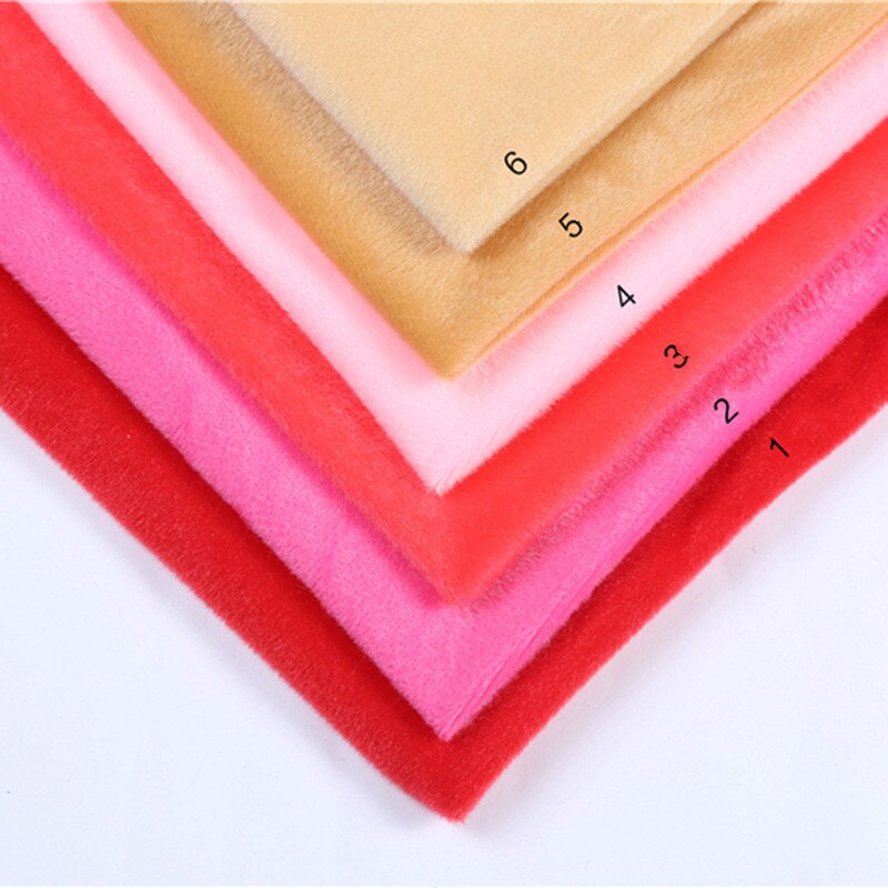 12 farve 50*160cm fløjl bomuldsstof meter plys fleece telas tissus patchwork syning tekstiler håndlavet tela peluche costura