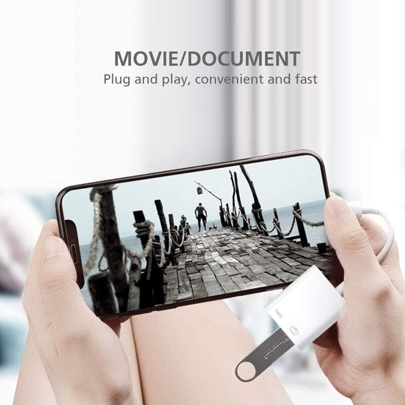 For iPhone iPad to USB 3.0 Camera Charger Splitter Adapter For Apple iPad USB Camera Mouse Keyboard U Disk Flash Drive Connector