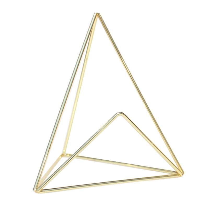 Ferro geométrico titular do cartão de nome do negócio expositor cremalheira foto nota pasta