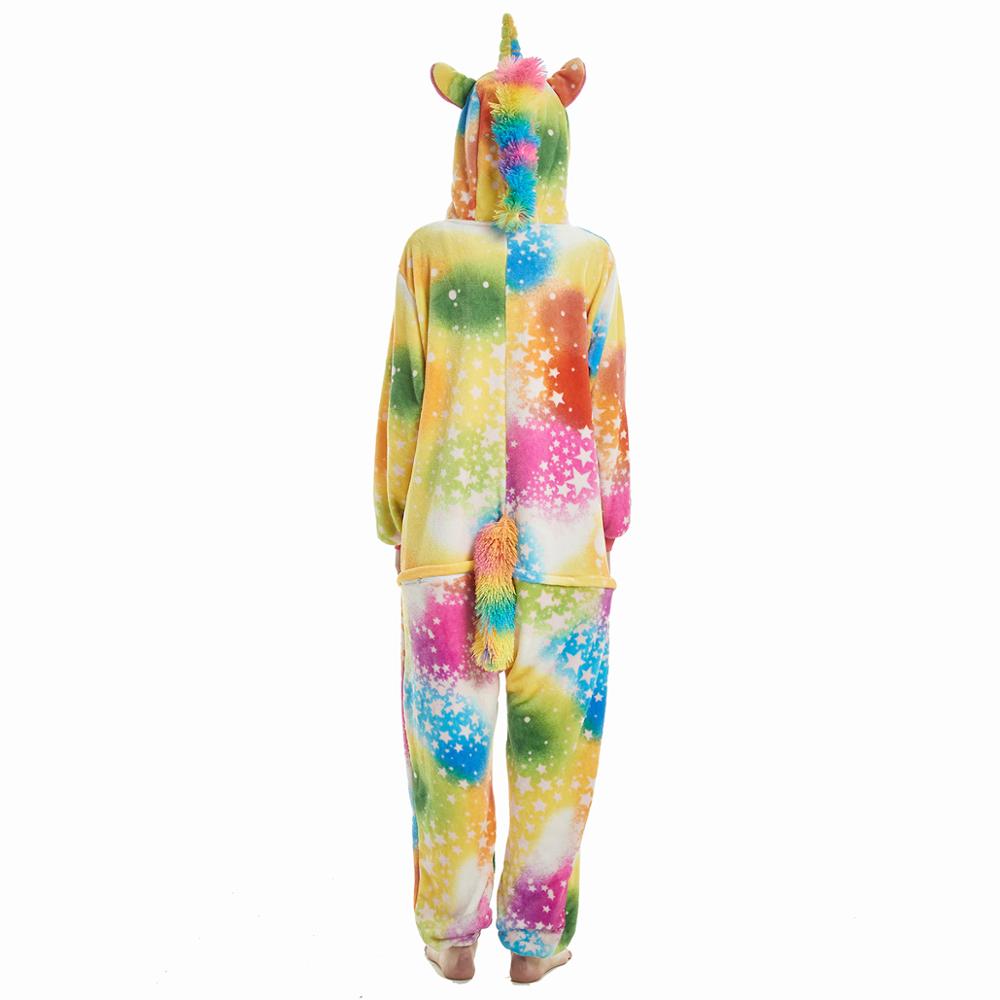 Rainbow Women's Pajamas for Boys Girls Unicorn Pajamas Flannel Stitch Pajamas Set Animal Sleepwear Onesie Winter Pyjamas Kids