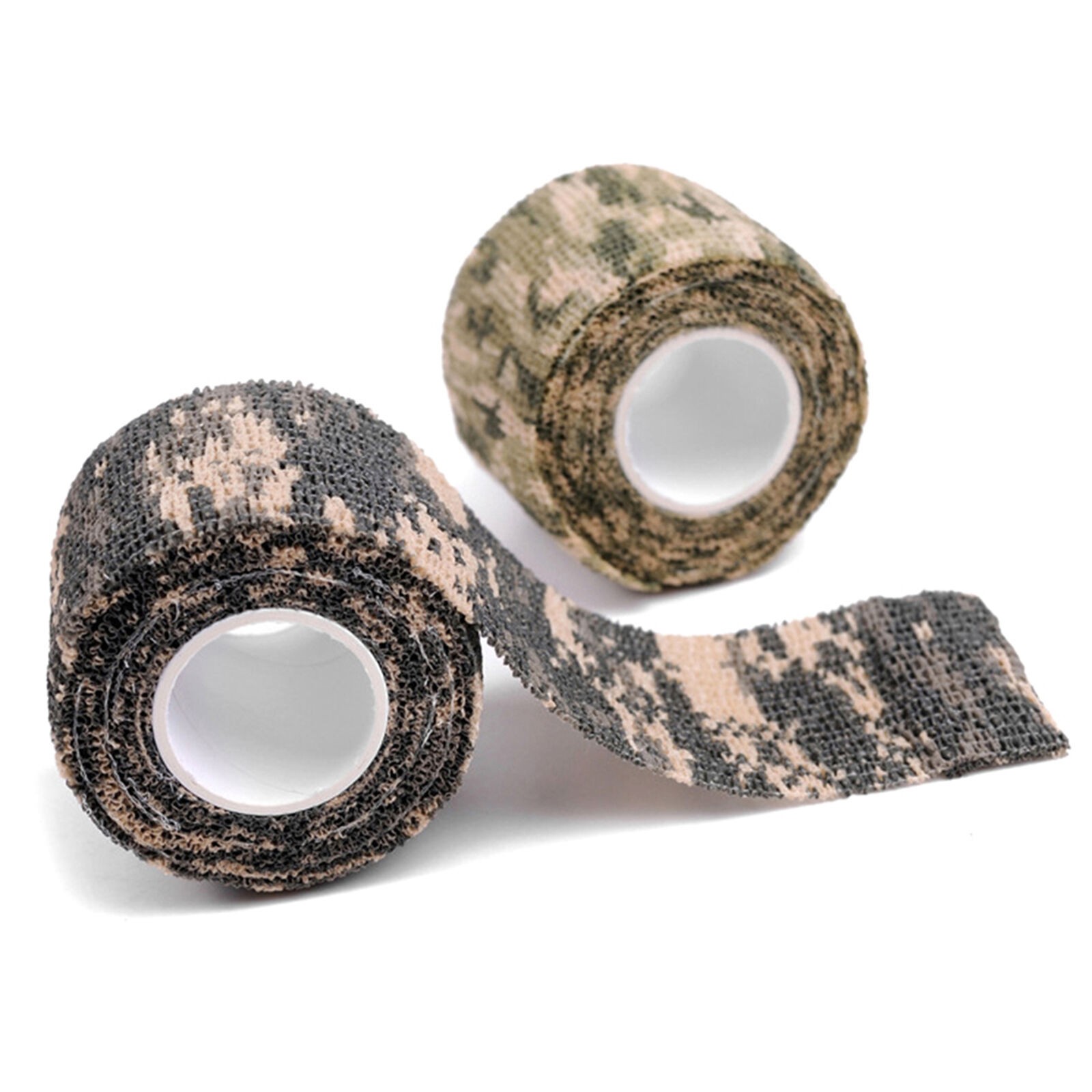 Handwerkzeug Camo Form Wiederverwendbare selbstklebende Camo Jagdgewehr bieten Isolierung Stoffband Wrap Polyester Tarnung Ausrüstung: Grau