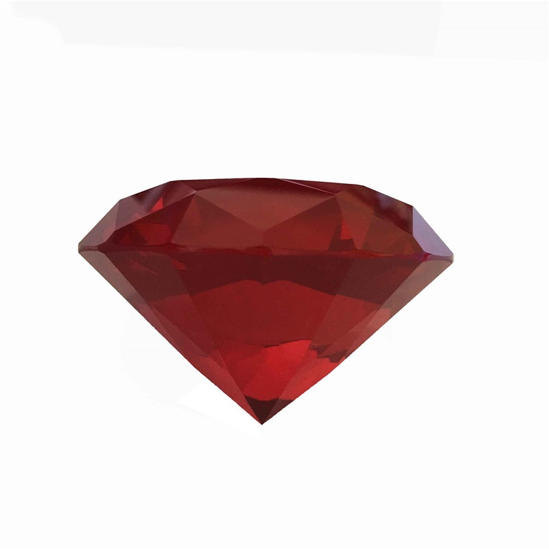 Hoogwaardige Rode Kristal Glas Diamant Presse-papier 30mm 10 stks/partij Voor Collection Grote Verkoop