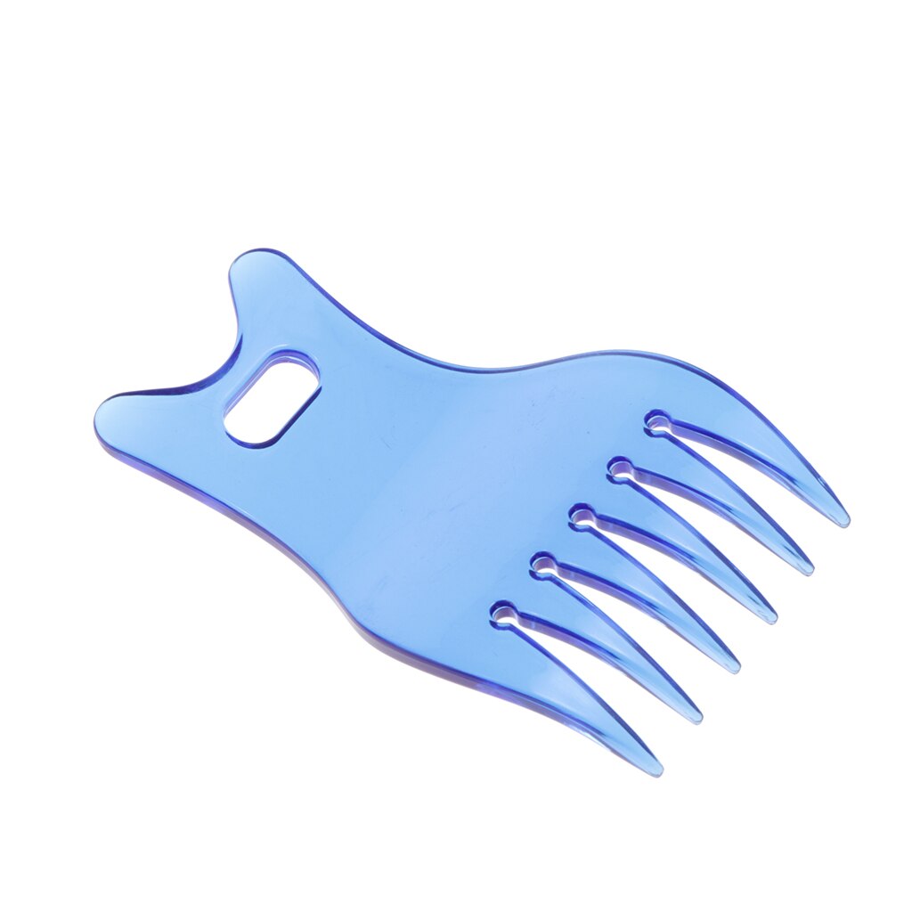 Peigne Afro lisse pour hommes, brosse à cheveux en plastique: Blue