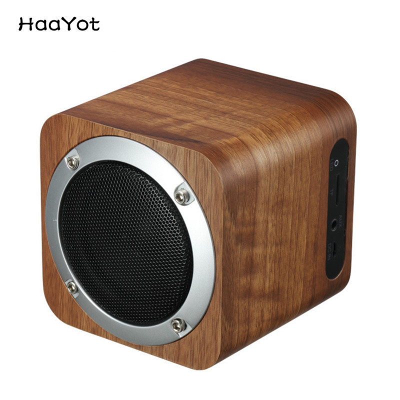 Wooden Wireless Bluetooth 4.0 Speaker Loudspeakers full range Stereo Bass Surround Subwoofer TF FM 1800mah Desktop wood speaker