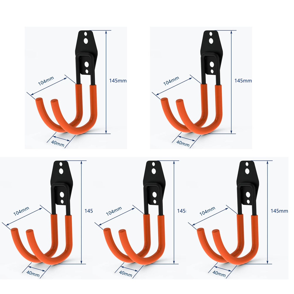 Heavy Duty Metall Haken Garage Organizer Wand Halterung Fahrrad Kleiderbügel Haken Wand Halterung Anti-slip Lagerung Haken Für Leitern Garten werkzeug: Elfenbein