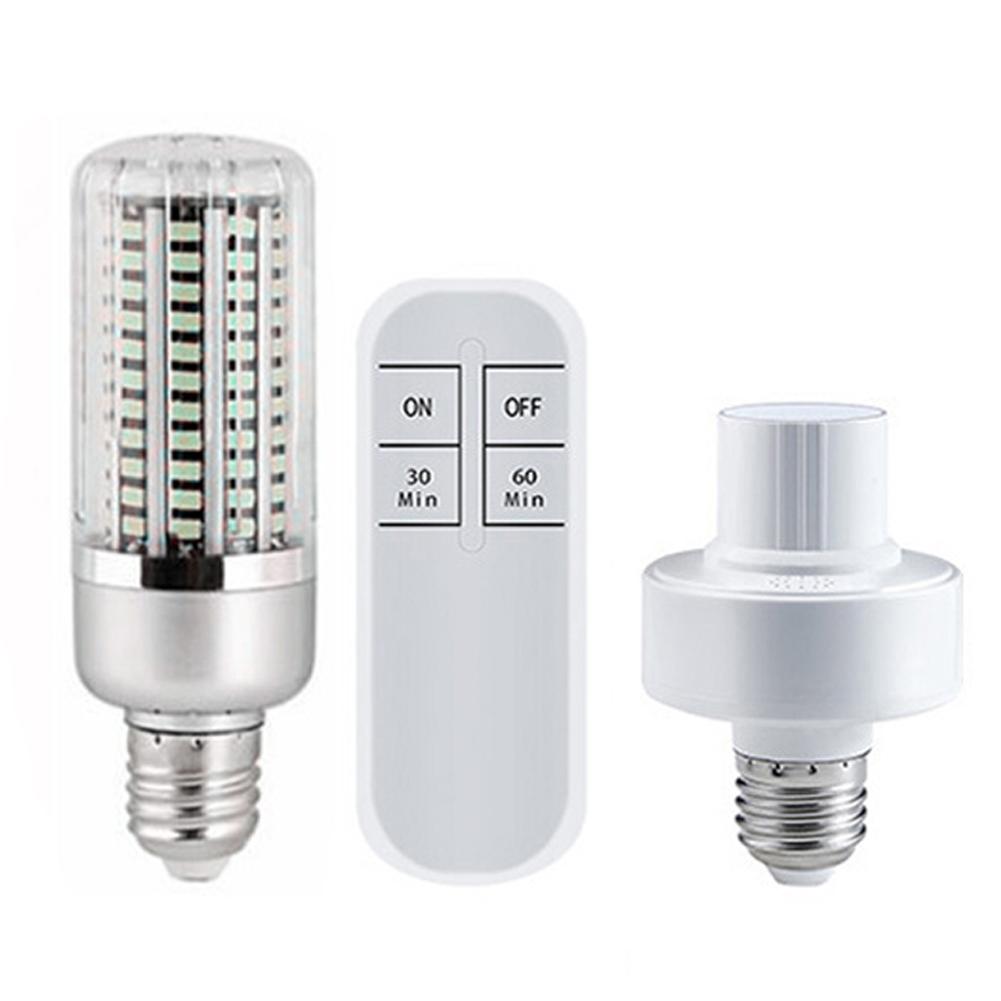 40/60/100W UV Germicidal Light Led UVC Light Bulb E27 Germicidal Lamp Remote Control Timing Killing Virus Mite Bacteria Kill Gem: B Set 220V 40W