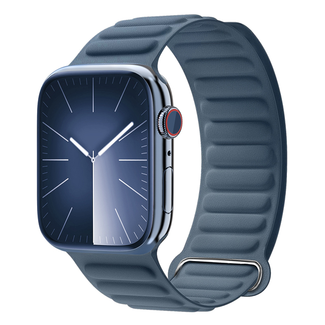 Länkarmband för apple watch-band 49mm 45mm 44mm 42mm 41mm 40mm finvävd magnetisk ögla iwatch-serie 9 8 se 6 5 7 ultra-armband: Antik svart / 15mm