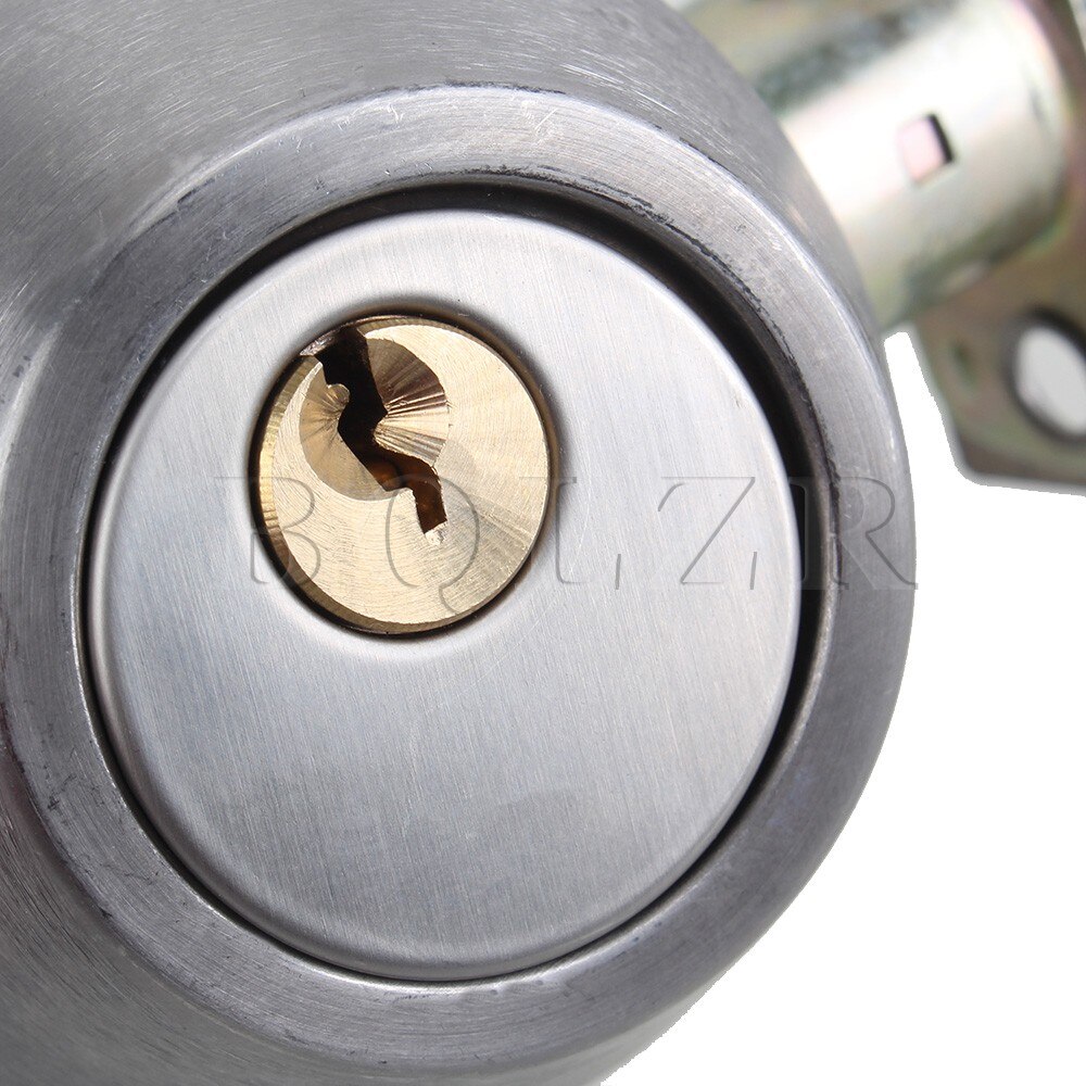 BQLZR Home Door Gate Single Cylinder Deadbolt Chrome Metal Dead Bolt Door Lock