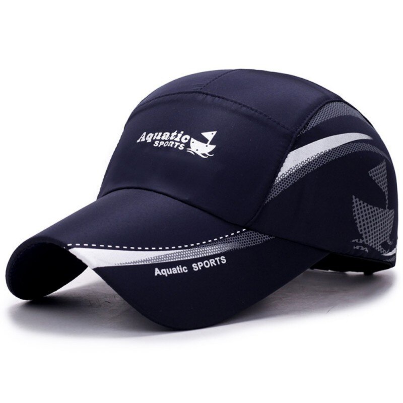 Baseball Cap Quick Dry Waterproof Sport Duck Tongue Cotton Sun Hat Outdoor Space Sportswear: Blue