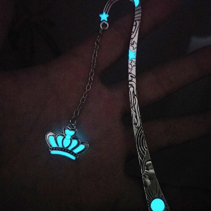 Book Markers Luminous Bookmarks For Books Leaves Crown Label Read Maker Book Mark Stationery A B C 3 Styles Bookmarks For Books