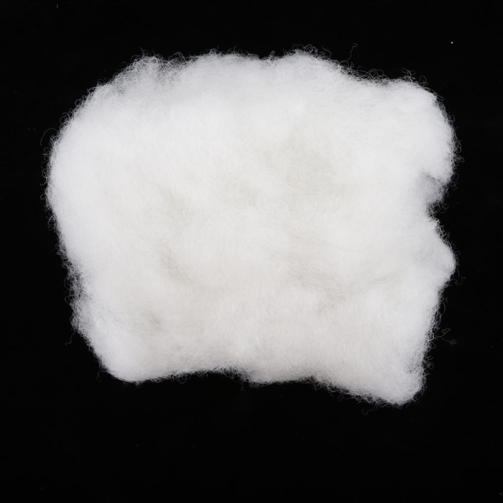 Fyllning av bomullsfyllning bomullsbastning vadderingsfyllningsmaterial fiberfyllningskuddfyllning gjord av polyester, vit , 150g