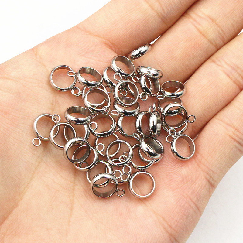 20 unidades de aros de acero inoxidable de Color dorado, anillos circulares, Conector de círculo, accesorios para accesorios de joyería para collar de pulsera