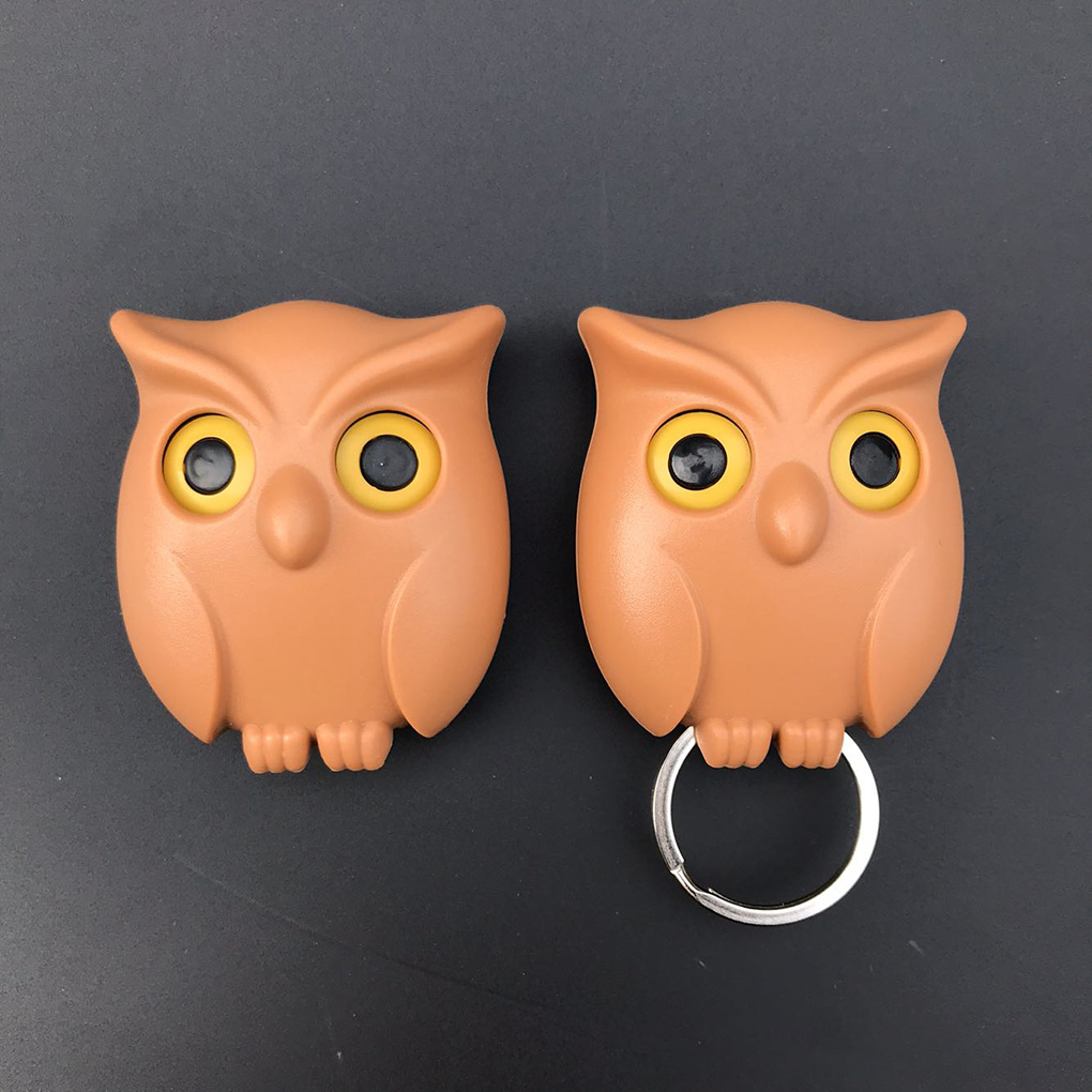Bird Shape Wall Mount Key Holder Innovative Key Hook Door Hanger Night Owl Magnetic Storage Rack Home Decorative Organizer