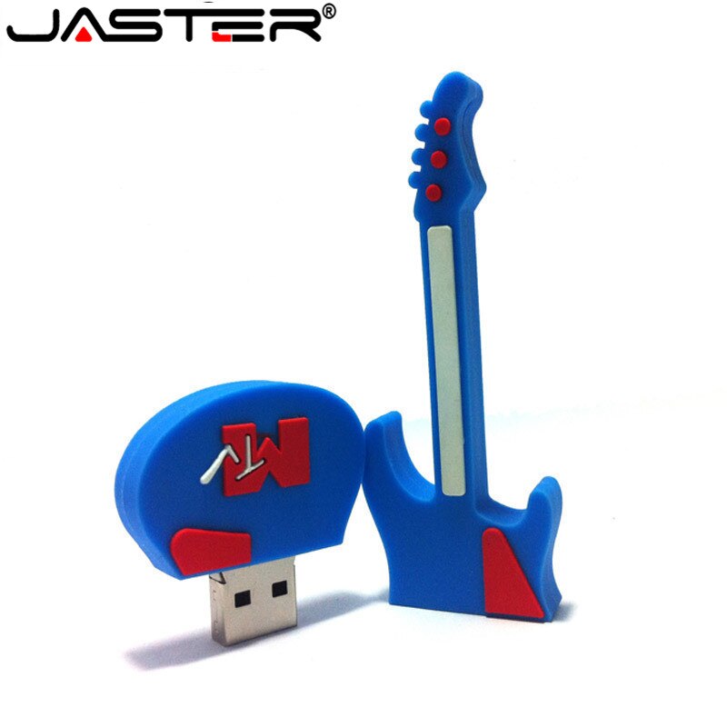 Jaster guitarra de plástico usb pen drive instrumento musical vara de memória elétrica guitar polegar drive 64gb 16gb 100% capacidade real