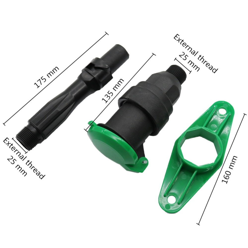 3/4" External Thread Rapid Water Valve Plastic Convenient Garden Irrigation Landscaping Car Wash Automatic Water Intake Valves