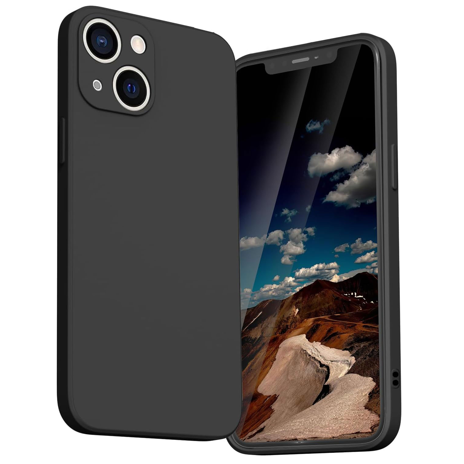 Siliconen hoesje voor iPhone 15 14 13 12 11 Pro Max Volledig bedekt Zwart Schokbestendig Telefoonhoesje Cover Voor iPhone X XS MAX XR 6 7 8 Plus