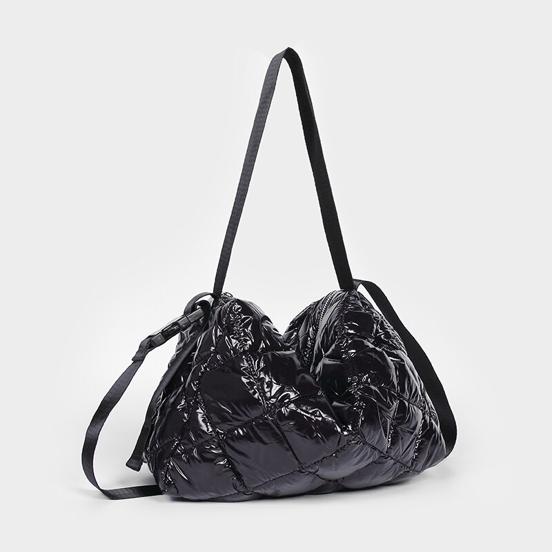 Winter Soft Space Cotton Shoulder Tote Bag Women Cotton Feather Down Bag Crossbody Messenger Bag Handbag Space Pad