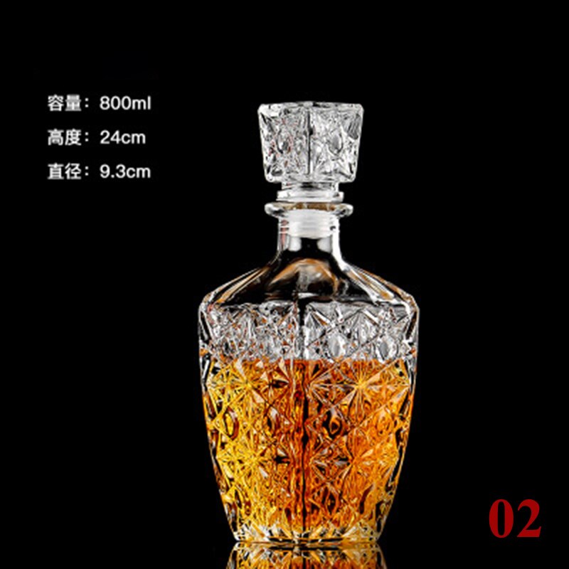 GLA-133-A de bouteille en verre de décanteur de vin clair de 750-1000ml