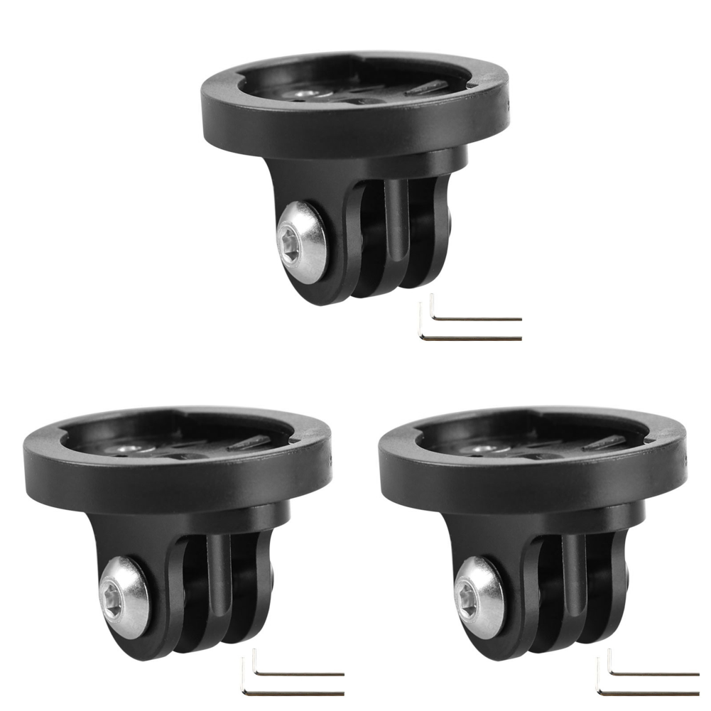 1-3PCS Bicycle Computer Holder For Garmin Gopro Bike Camera Mount Holder Bracket Aluminum Alloy Holder Camera Fixing Base: Light Grey