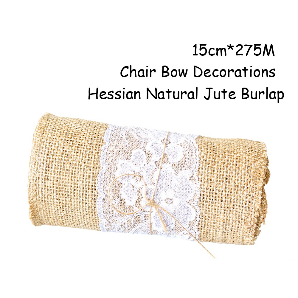 Mr Mrs Wedding Photo Props Banners Jute Bunting Marry Rustic Garland Flag Party Wedding Decoration Burlap bunting: 15x275cm lace roll
