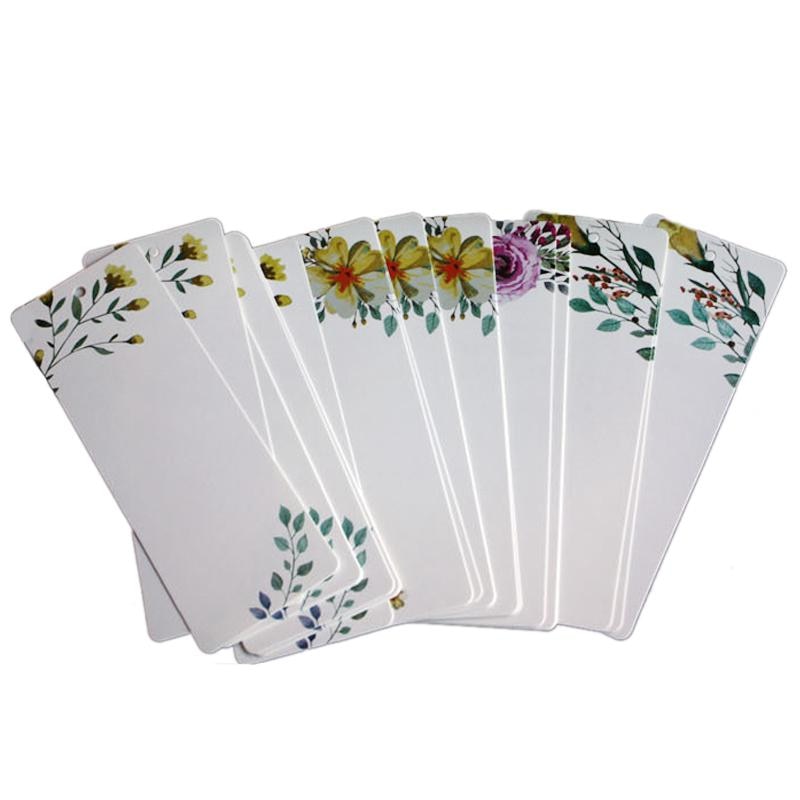 40pcs/lot DIY Retro Flower Bookmark Book Mark Message Cards Bookmarks