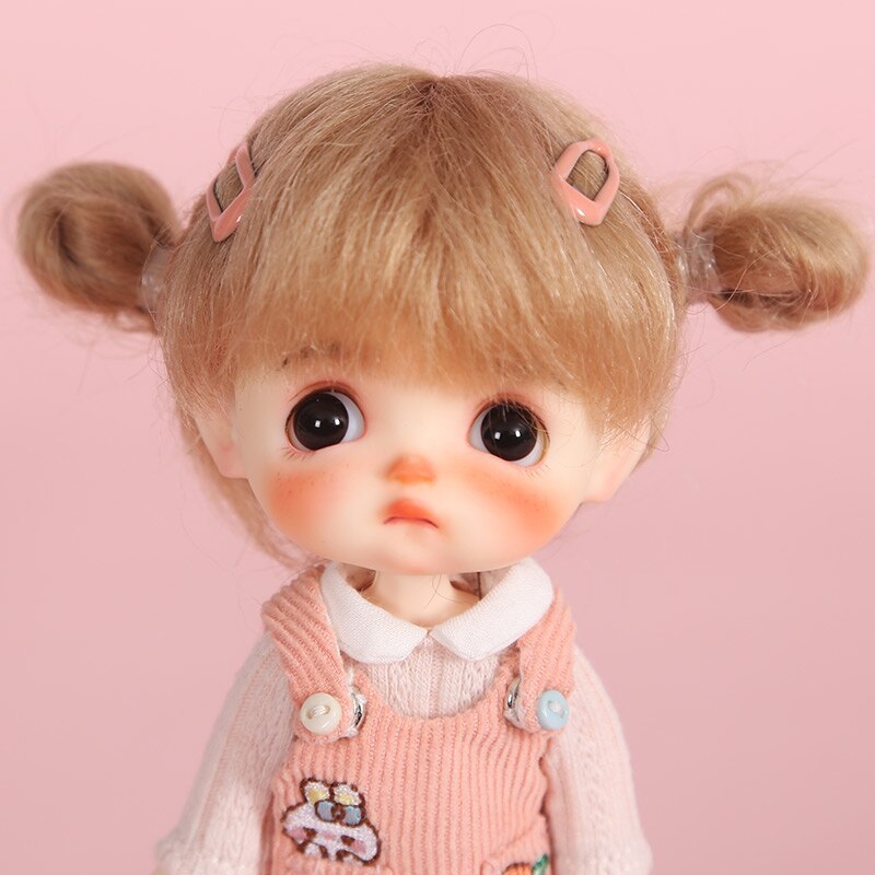 BJD doll wig 1/8 MSD YOSD DD wig pink Golden white Bangs Ponytail Long Curly Hair BOBO Short Hair Straight hair Wigs for doll