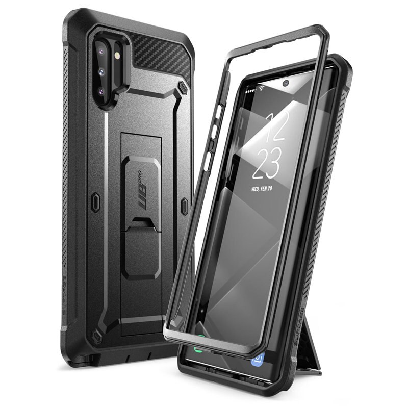 SUPCASE For Samsung Galaxy Note 10 Case Release) UB Pro Full-Body Rugged Holster Cover WITHOUT Built-in Screen Protector: Black