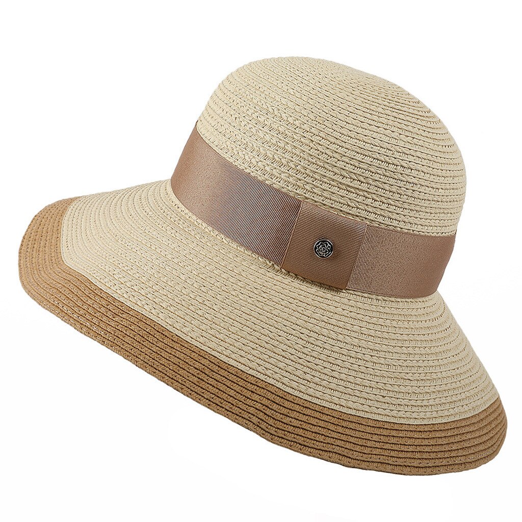 Lipodo Costanzo Bogart Strohoed Heren - Made in Italy hoed zonnehoed met ripsband voor Lente/Zomer - S (54-55 cm) bruin