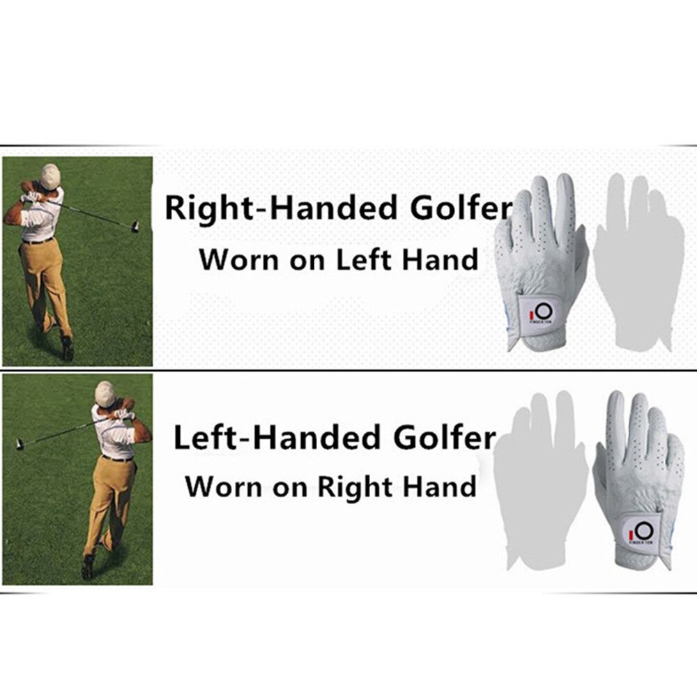 Womens Golf Handschoenen Left Hand Rechts PU Leer met Bal Marker Rh Lh All Weather Grip Dames Fit XS Kleine medium Grote XL 1 Pc