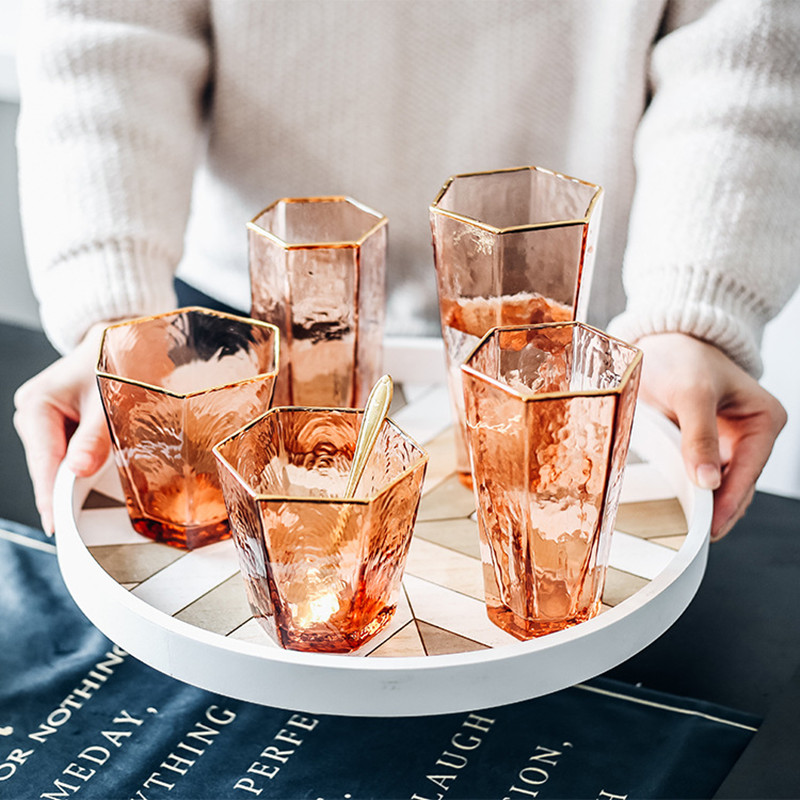 Kieliszek robić wina młotek kieliszek robić szampana bezołowiowa luksusowa złota krawędź kubek wody czerwone wino czara Whisky koktajl akcesoria robić baru domowego