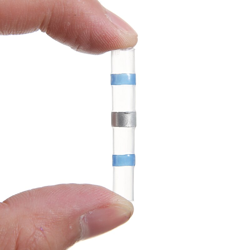 50PCS Heat Shrink Solder Seal Wire Sleeve Butt Splice Connectors Waterproof Electrical Wire Insulated Terminals Kit 14-16AWG