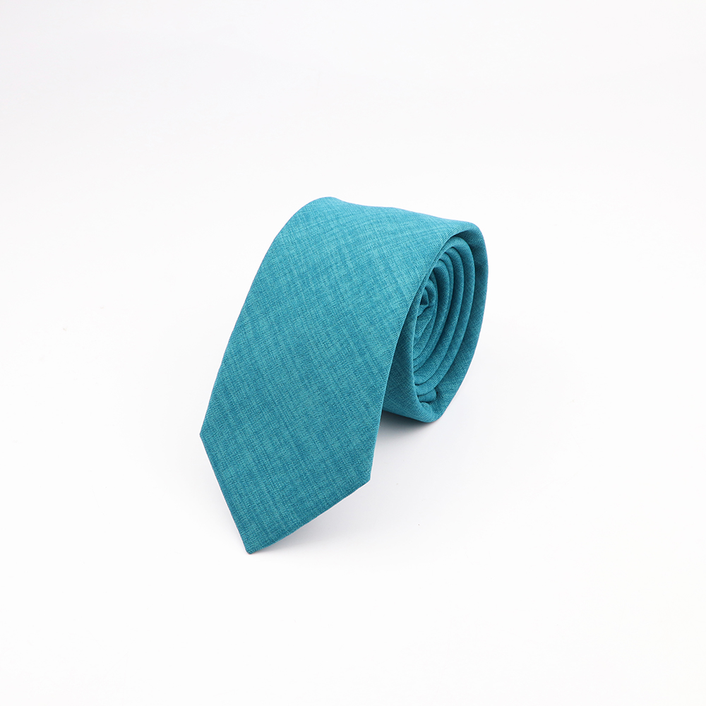 Nueva corbata de algodón de Color sólido verde salvia rosa azul naranja 6,5 cm camisa ajustada para de boda traje corbata accesorio: Color amarillo luminoso