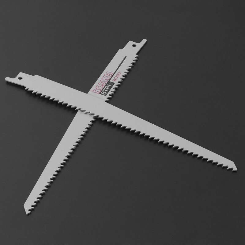 2 stuks koolstofstaal 6 tpi 200mm reciprozaagbladen voor het zagen van metaal en hout