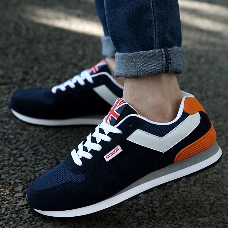 Män sneakers utomhus promenader hålla balans sportsko män löpning andas mesh zapatillas deportivas sneakers
