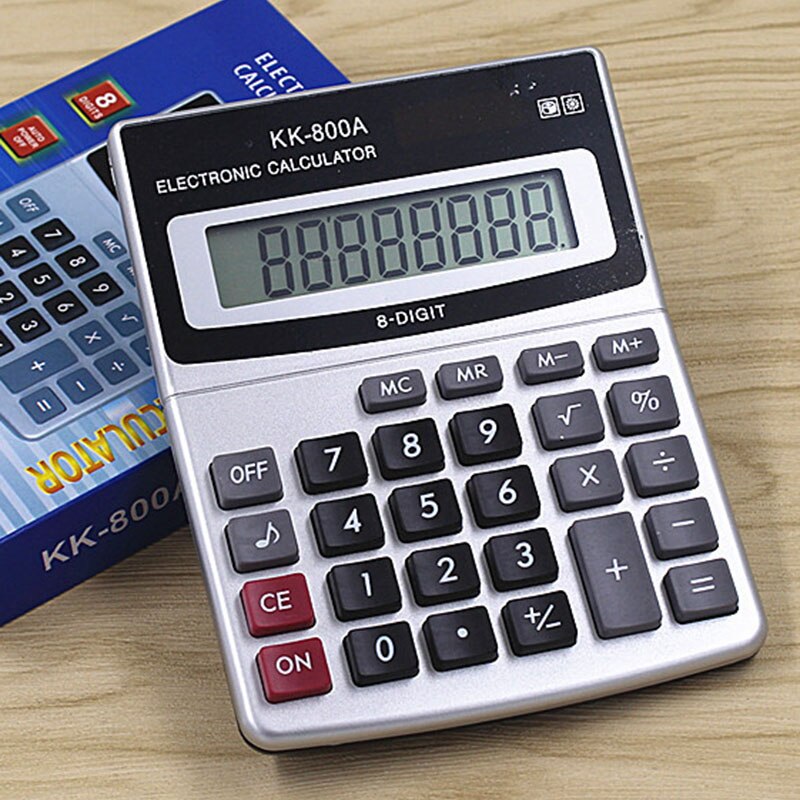 KK-800A Small Size 8 Digits Display Calculator 8 A Business Office Supplies Electronic Calculator TAX Calculadora Cientifica