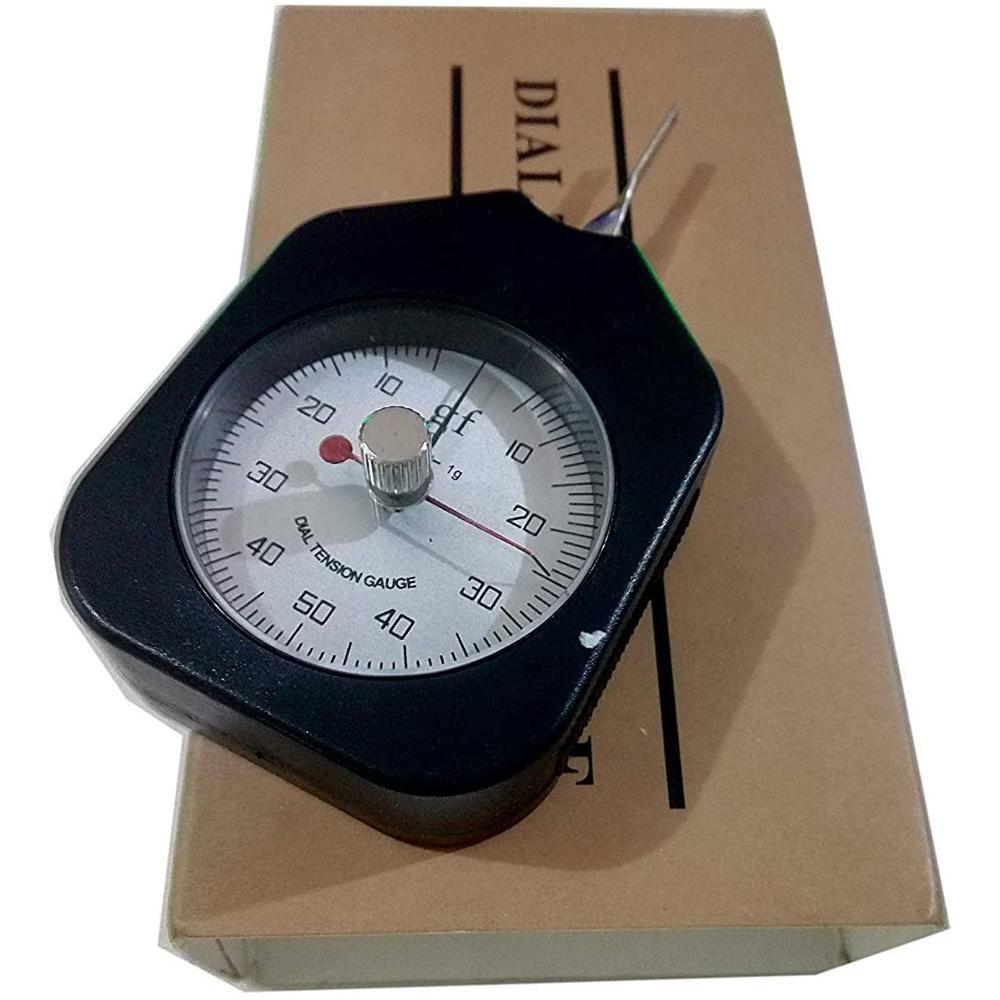 Dial Tensiometer analog Tension Meter tester with Peak-hold 300g Double pointers Tension Gauge