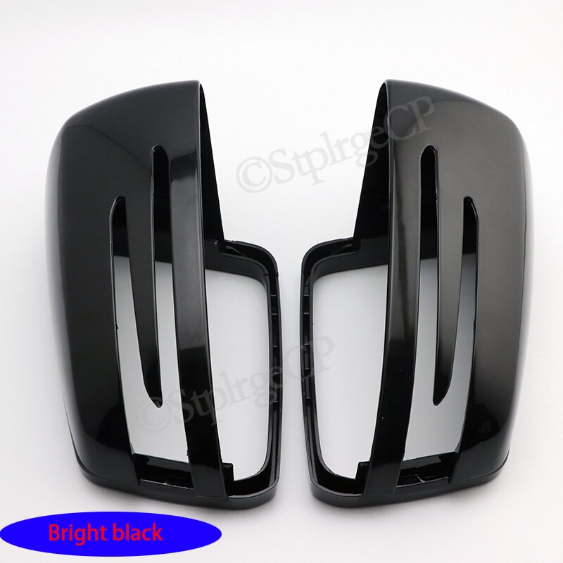 Cubierta para espejo retrovisor Mercedes Benz Clase A W176 , de fibra de carbono negro brillante, accesorios para espejo: Bright black