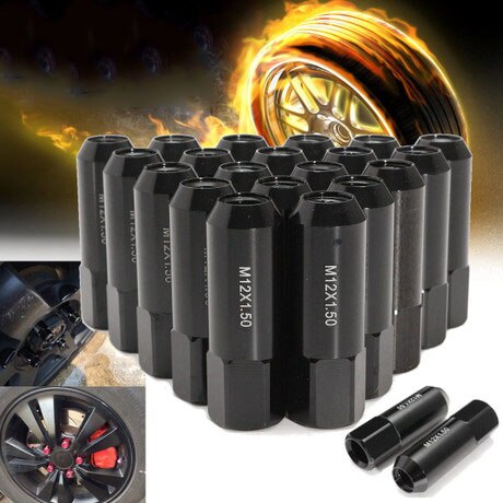 JDM Racing Aluminium legierung Rad Lug Muttern VOLLE FEUER Schraube M12x1.5/1,25 Länge 60mm für 95% autos 20 teile/los