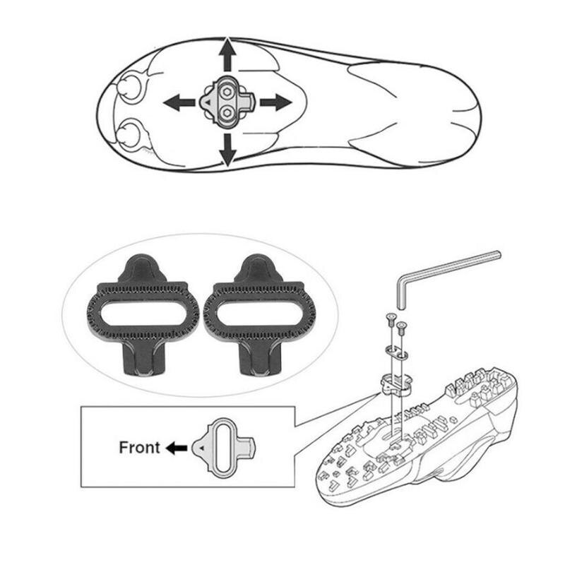 Camping Mini Bike Self-locking Pedal Cleats Set Cycling Pedal Accessories Steel Screws For Bicycle Cleat