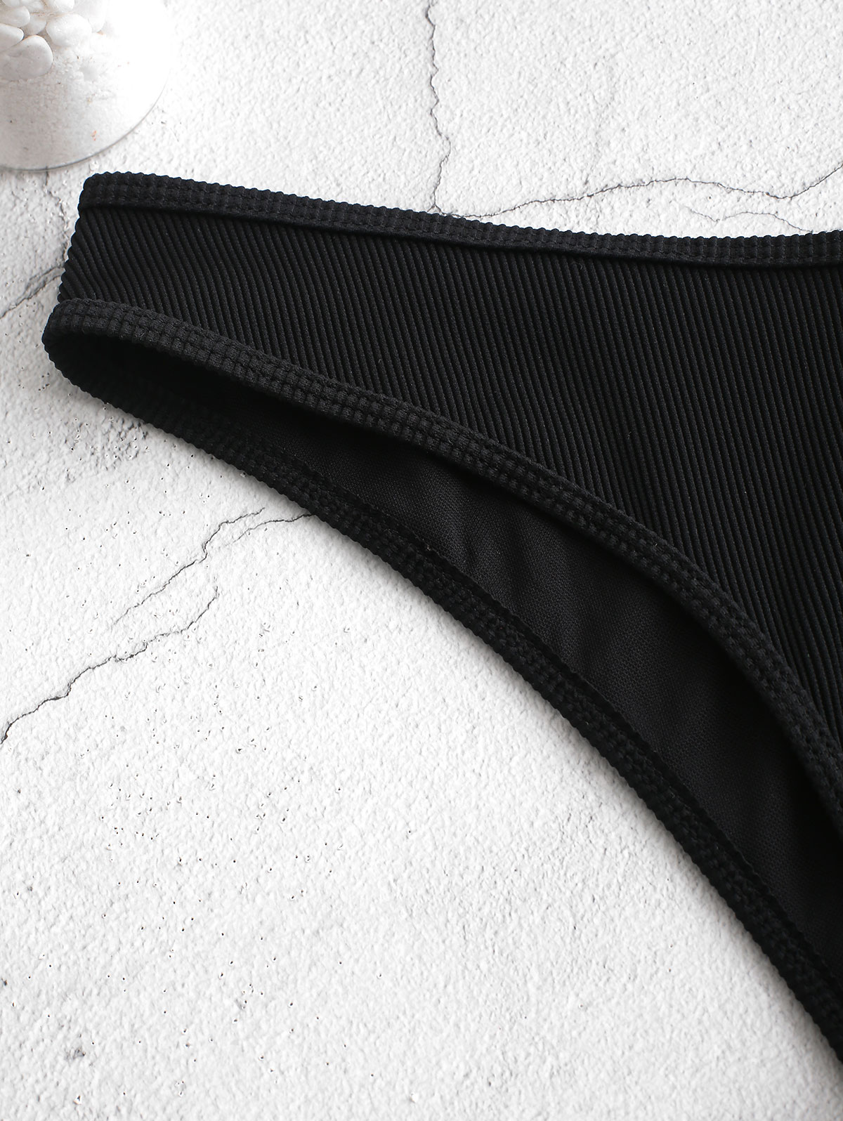 ZAFUL Rippen hoch schneiden Bikini Unterseite Frauen Solide Schwimmen Unterhose Ein Stück kurze Hose Sommer sexy Strand Bademode Badeanzug