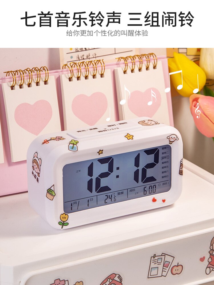 Led Multifunction Digital Clock Electronic Desk Bedroom Date Temperature Lcd Glowing Usb Digital Clock Zegar Home Clock DB60SZ