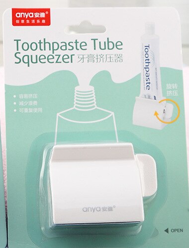 WIKHOSTAR Stainless Steel Toothpaste Squeezer Toothpaste Dispenser Rolling Tube Squeezer Storage Rack Bathroom Accessories Set: 08