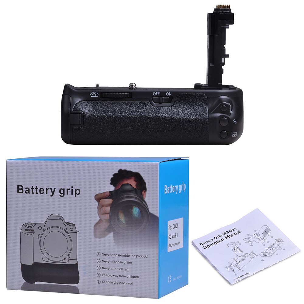 Powertrust Verticale Battery Grip Holder Per Canon 6D Mark II 6D2 DSLR Della Macchina Fotografica di ricambio BG-E21 lavoro con LP-E6/LP-E6N batteria