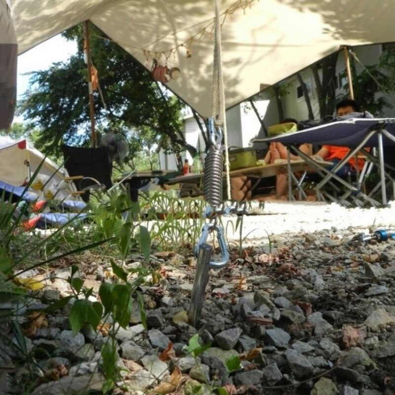 Strength Camping Tent Spring Buckle Stainless Steel Rope Tension Awning Fixed Hook Buckle Camping Accessoires